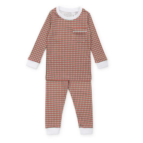 Lila + Hayes Bradford Pajama Set -‎ Holiday Plaid NWT size 10 - Picture 1 of 5